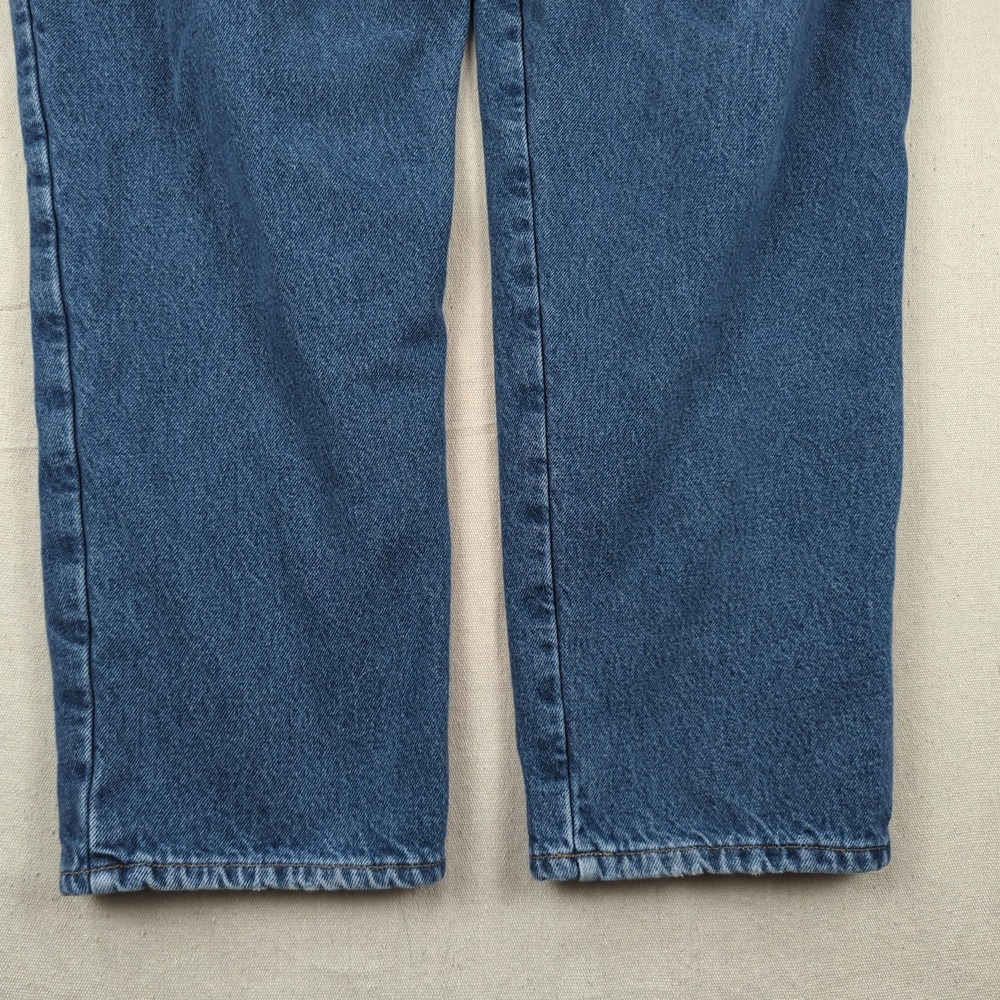 LL Bean Jeans Womens 18 Blue Flannel Lined Denim High Rise Mom - Picture 16 of 16